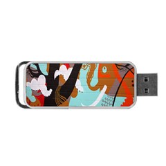 Colorful Graffiti In Amsterdam Portable Usb Flash (one Side) by Simbadda