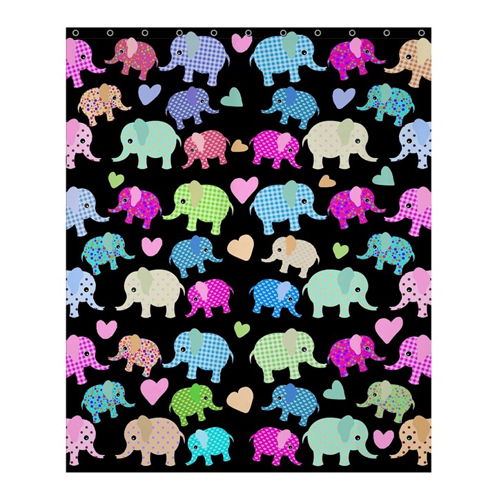 Cute elephants  Shower Curtain 60  x 72  (Medium) 