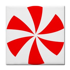 Candy Red White Peppermint Pinwheel Red White Face Towel