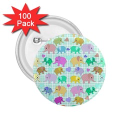 Cute elephants  2.25  Buttons (100 pack) 