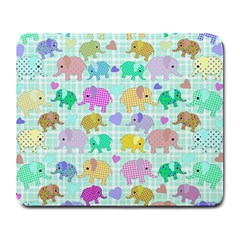 Cute elephants  Large Mousepads