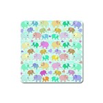 Cute elephants  Square Magnet Front