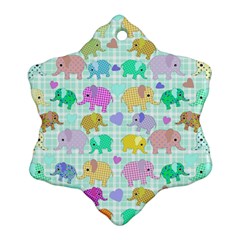 Cute elephants  Ornament (Snowflake)