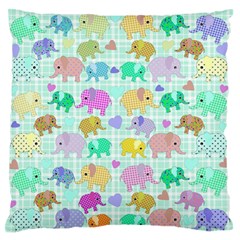 Cute Elephants  Standard Flano Cushion Case (one Side) by Valentinaart