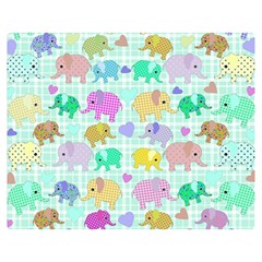 Cute elephants  Double Sided Flano Blanket (Medium) 