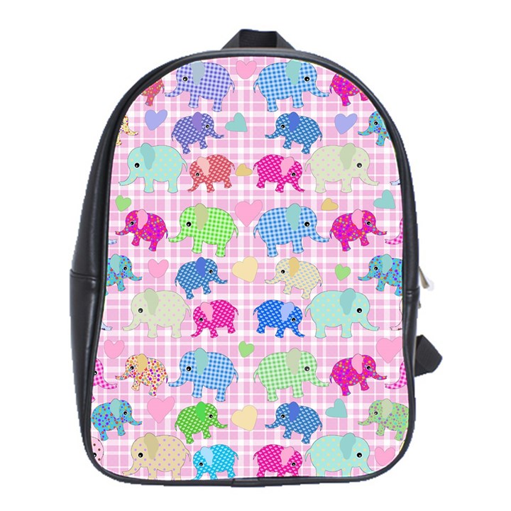 Cute elephants  School Bags(Large) 