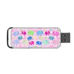 Cute Elephants  Portable Usb Flash (one Side) by Valentinaart