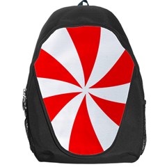 Candy Red White Peppermint Pinwheel Red White Backpack Bag