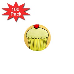 Cake Bread Pie Cerry 1  Mini Magnets (100 Pack)  by Alisyart