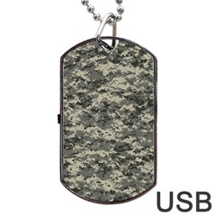 Us Army Digital Camouflage Pattern Dog Tag Usb Flash (two Sides) by Simbadda