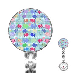 Cute Elephants  Stainless Steel Nurses Watch