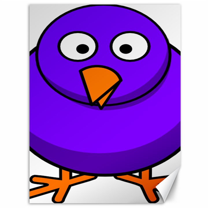 Cartoon Bird Purple Canvas 36  x 48  