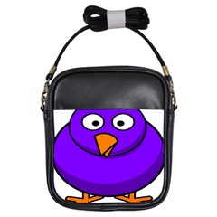 Cartoon Bird Purple Girls Sling Bags by Alisyart