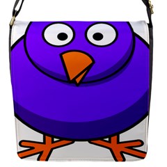 Cartoon Bird Purple Flap Messenger Bag (s) by Alisyart