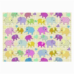 Cute Elephants  Large Glasses Cloth by Valentinaart