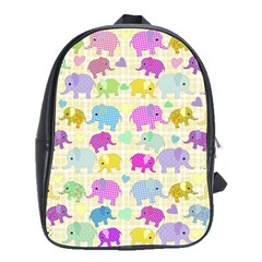 Cute Elephants  School Bags(large)  by Valentinaart