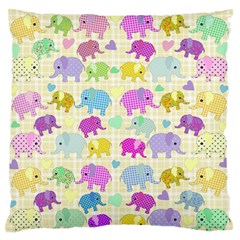 Cute Elephants  Standard Flano Cushion Case (two Sides) by Valentinaart