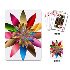 Chromatic Flower Gold Rainbow Playing Card by Alisyart