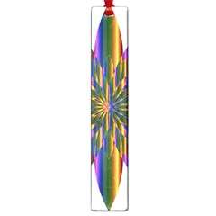 Chromatic Flower Gold Rainbow Star Light Large Book Marks by Alisyart