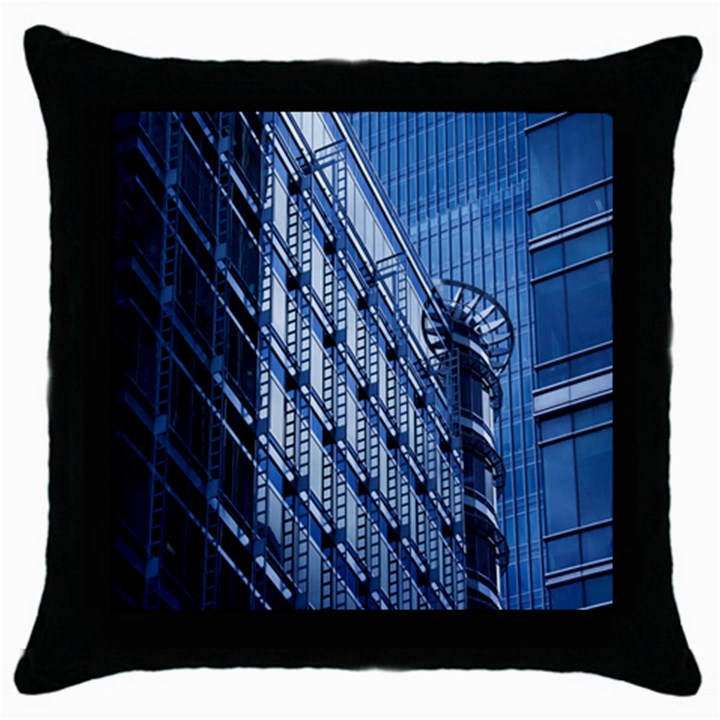 Building Architectural Background Throw Pillow Case (Black)