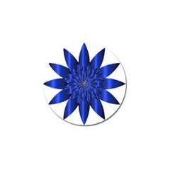 Chromatic Flower Blue Star Golf Ball Marker by Alisyart
