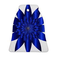Chromatic Flower Blue Star Ornament (bell)
