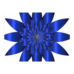 Chromatic Flower Blue Star Double Sided Flano Blanket (mini)  by Alisyart