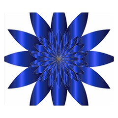 Chromatic Flower Blue Star Double Sided Flano Blanket (small)  by Alisyart