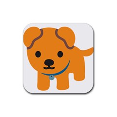 Dog Rubber Square Coaster (4 Pack) 