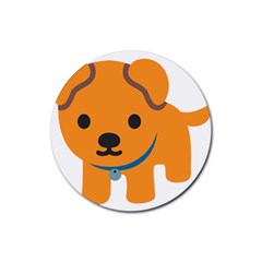 Dog Rubber Round Coaster (4 Pack) 