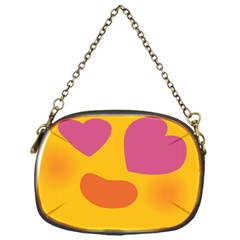 Emoji Face Emotion Love Heart Pink Orange Emoji Chain Purses (one Side)  by Alisyart