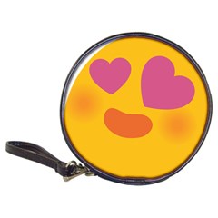 Emoji Face Emotion Love Heart Pink Orange Emoji Classic 20-cd Wallets