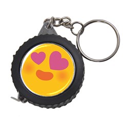 Emoji Face Emotion Love Heart Pink Orange Emoji Measuring Tapes