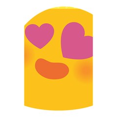 Emoji Face Emotion Love Heart Pink Orange Emoji Shower Curtain 48  X 72  (small) 