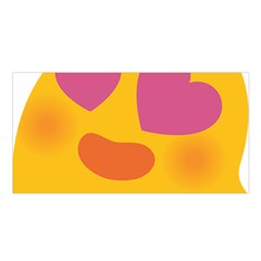 Emoji Face Emotion Love Heart Pink Orange Emoji Satin Shawl by Alisyart