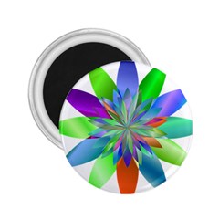 Chromatic Flower Variation Star Rainbow 2 25  Magnets