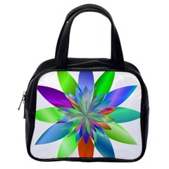 Chromatic Flower Variation Star Rainbow Classic Handbags (one Side)