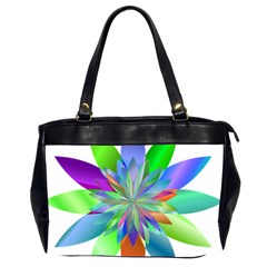 Chromatic Flower Variation Star Rainbow Office Handbags (2 Sides)  by Alisyart