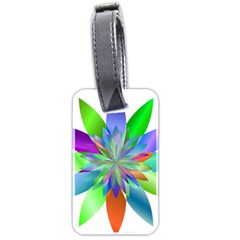 Chromatic Flower Variation Star Rainbow Luggage Tags (two Sides)