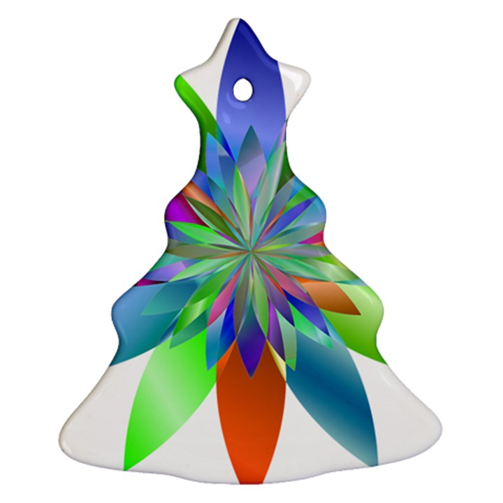 Chromatic Flower Variation Star Rainbow Ornament (Christmas Tree) 