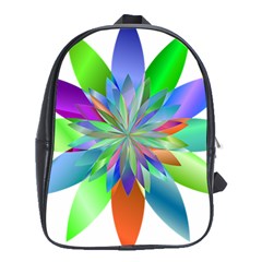 Chromatic Flower Variation Star Rainbow School Bags (xl) 