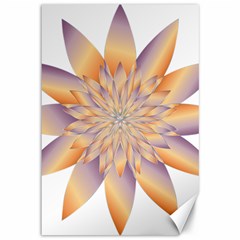 Chromatic Flower Gold Star Floral Canvas 12  X 18   by Alisyart