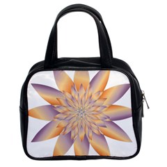 Chromatic Flower Gold Star Floral Classic Handbags (2 Sides)