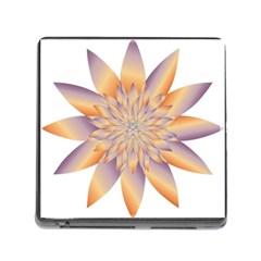 Chromatic Flower Gold Star Floral Memory Card Reader (square) by Alisyart