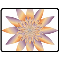 Chromatic Flower Gold Star Floral Fleece Blanket (large)  by Alisyart