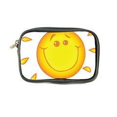 Domain Cartoon Smiling Sun Sunlight Orange Emoji Coin Purse by Alisyart