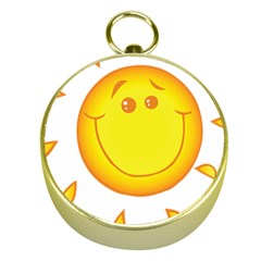 Domain Cartoon Smiling Sun Sunlight Orange Emoji Gold Compasses by Alisyart