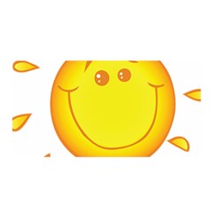 Domain Cartoon Smiling Sun Sunlight Orange Emoji Satin Wrap by Alisyart