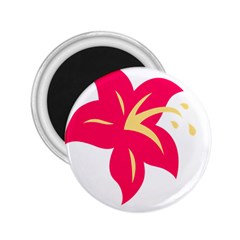 Flower Floral Lily Blossom Red Yellow 2 25  Magnets