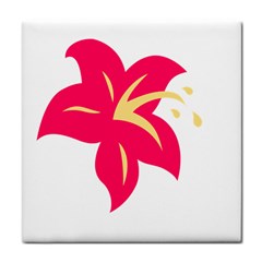 Flower Floral Lily Blossom Red Yellow Face Towel